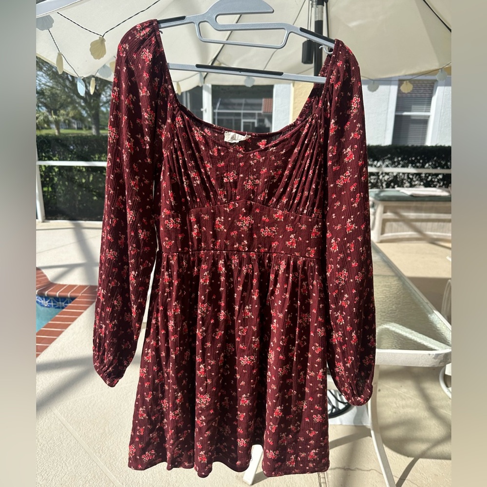 Altard state floral square neck dress with puff sleeves
